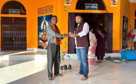 Youth Distributes 500 Saplings on New Year in Memory of Zubeen Garg